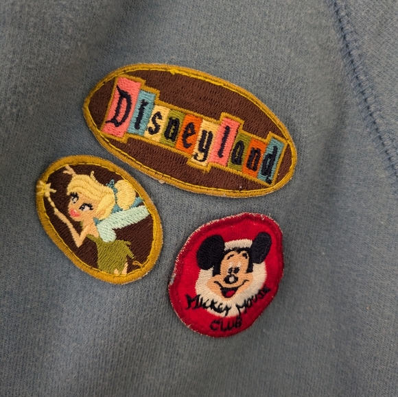 Vintage Y2K Disneyland 50th Anniversary Blue Cotton Jacket Embroidered sz L - Picture 6 of 11